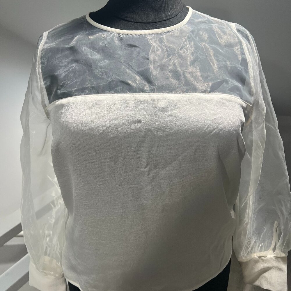 Express White Sheer Neck Blouse - Size XL - NWT - Never Worn!